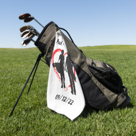 Toalla De Golf Monograma inicial y nombre personalizado