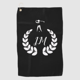 Toalla De Golf Monograma personalizado clip art del golfista