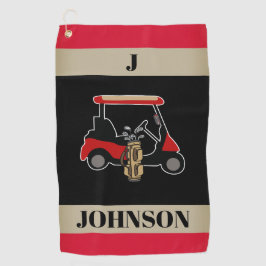 Toalla De Golf Monograma Personalizado de Dos Tonos