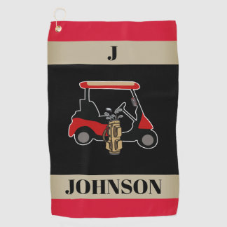 Toalla De Golf Monograma Personalizado de Dos Tonos