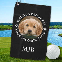 Toalla De Golf Monograma personalizado de foto de perro Mascota p