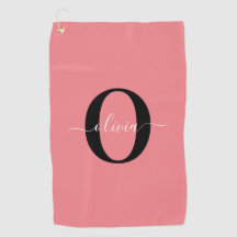 Monograma personalizado Nombre del guión negro ros