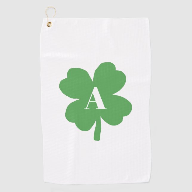 Toalla De Golf Monograma Shamrock (Anverso)
