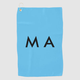 Toalla De Golf Monograma simple añade tu letra nombre hombre mini