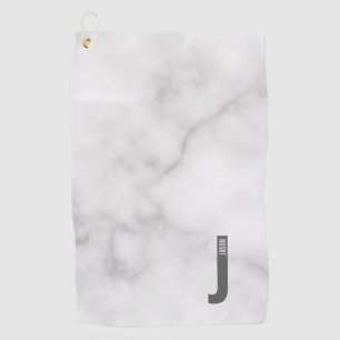 Toalla De Golf Monograma y nombre negrita personalizado moderno