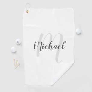 Toalla De Golf Monograma y nombre personalizados de escritura mod