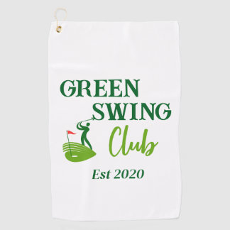 Toalla De Golf Monograma y nombre personalizados de golfista eleg