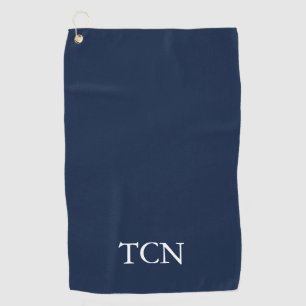 Toalla De Golf Monogramada Navy Blue White Gift Golfer