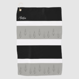 Toalla De Golf Monogramado árbol de Navidad con patines de Hounds