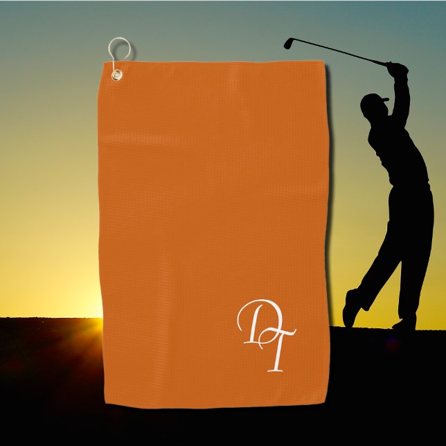 Toalla De Golf Monogramado - naranja quemado (Subido por el creador)