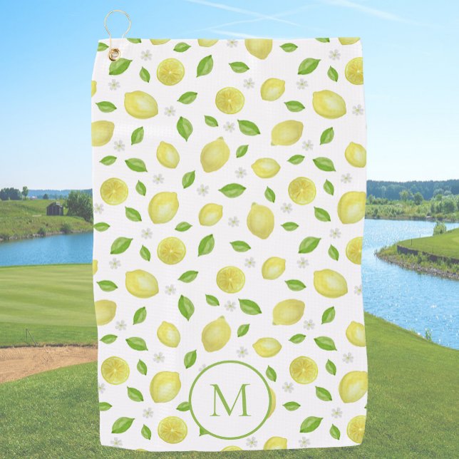 Toalla de Golf Monogramática Personalizada Limones (Subido por el creador)