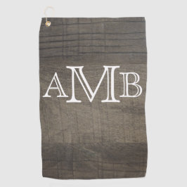 Toalla De Golf Monogrammed Wood-Look
