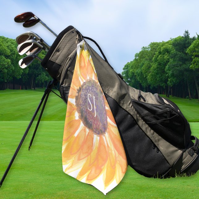 Toalla De Golf Monogramo Floral (Subido por el creador)
