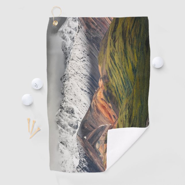 Toalla De Golf Montaña policromada, Denali NP, Alaska (In situ)