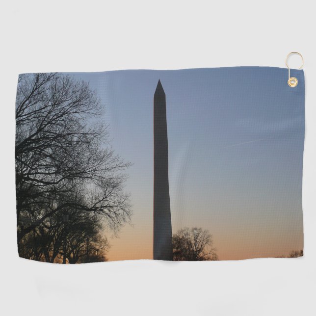Toalla De Golf Monumento a Washington al atardecer en DC (Horizontal)