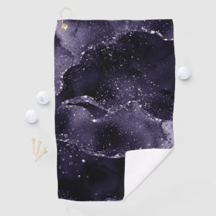 Toalla De Golf Moody Agate Glam Púrpura Indigo Profundo Mediano