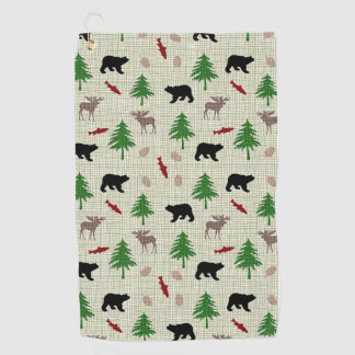 Toalla De Golf Moose and Bear Pattern