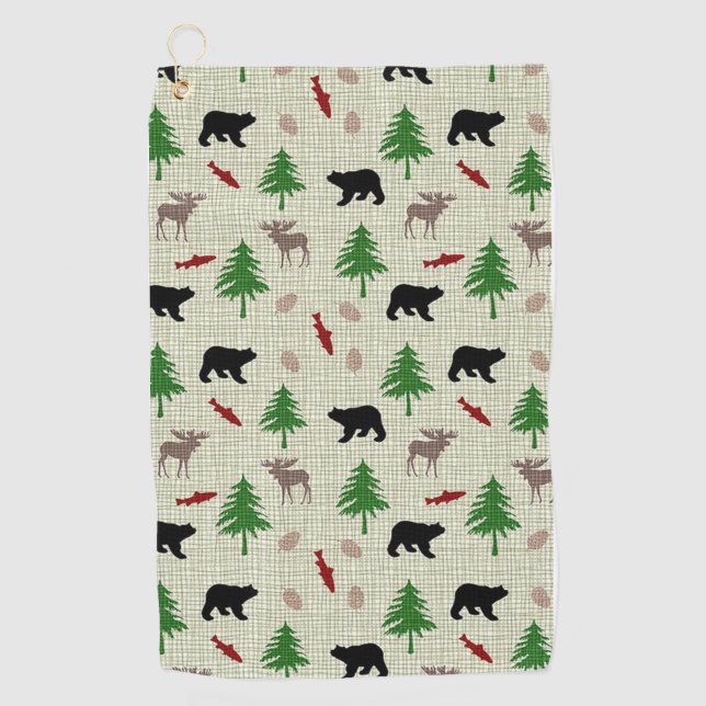 Toalla De Golf Moose and Bear Pattern (Anverso)