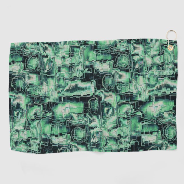 Toalla De Golf Mosaico de imagen abstracto rústico tallado en ton (Horizontal)