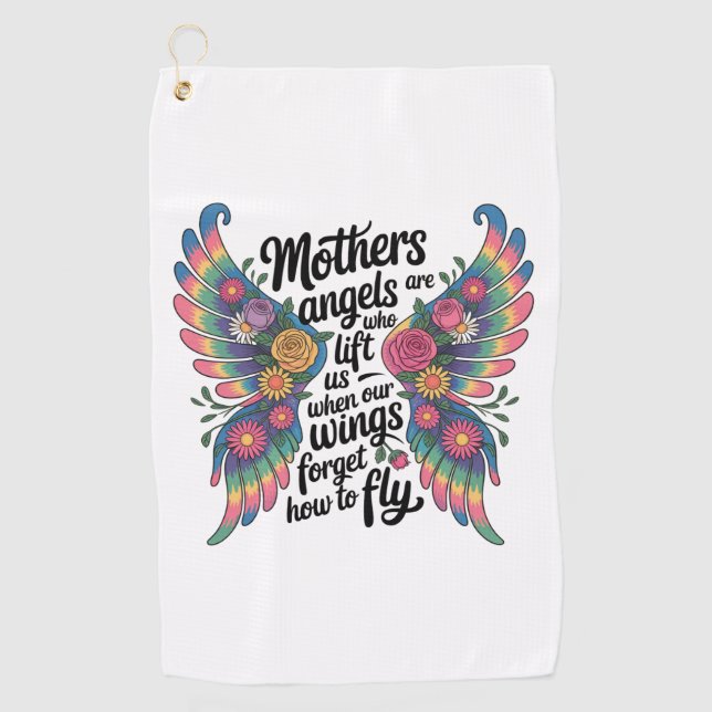 Toalla De Golf Mothers Are Angels Who Lift Us (Anverso)
