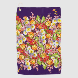 Toalla De Golf Motivo floral vintage de arte floral Primrose flor