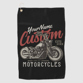 Toalla De Golf Motocicleta Personalizada Rebelde Crucero Garaje d