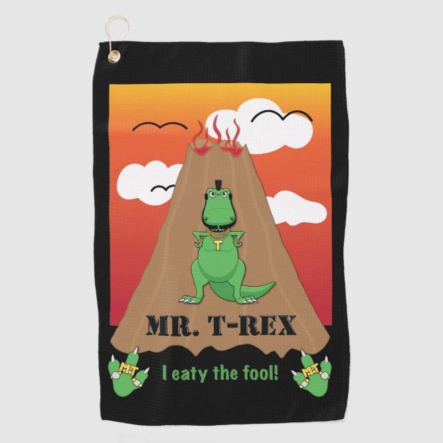 Toalla de golf Mr T-Rex (Anverso)