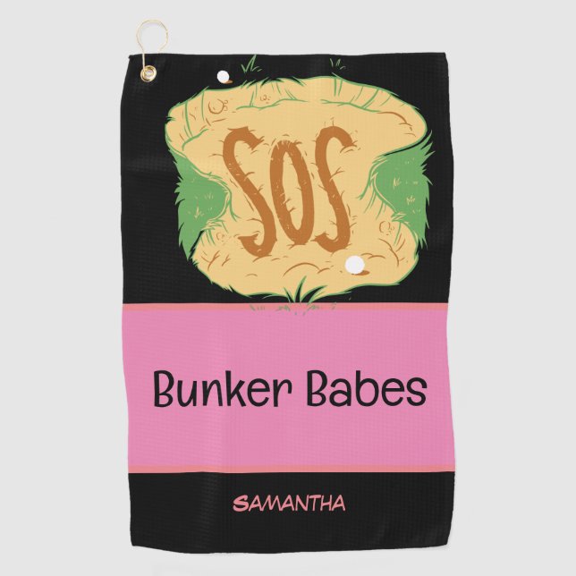 Toalla De Golf Mujer de golf Bunker Babes (Anverso)