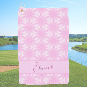 Toalla De Golf Mujer de nombre personalizado de estrella geométri