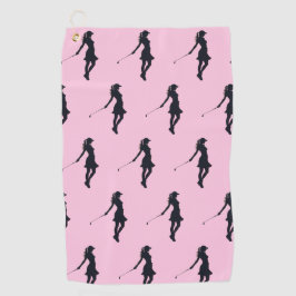 Toalla De Golf Mujer Golfer Silhouette
