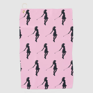Toalla De Golf Mujer Golfer Silhouette