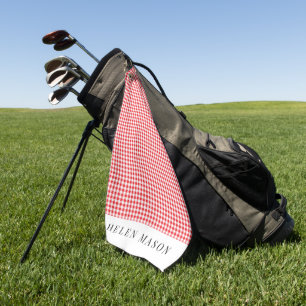 Toalla De Golf mujeres de gingham de color rojo y blanco