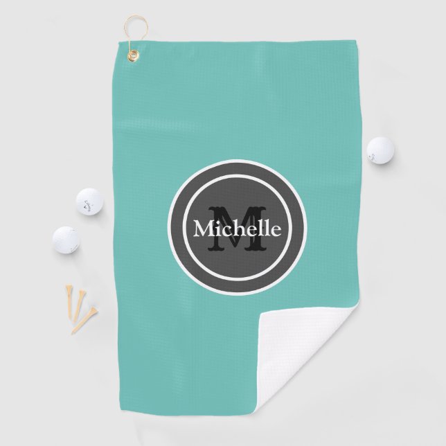 Toalla De Golf Mujeres personalizadas del trullo del monograma (In situ)