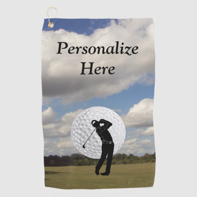 Toalla De Golf Mundo del golf para los golfistas (Anverso)