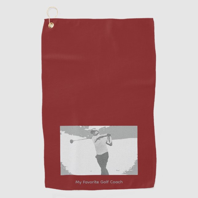 Toalla De Golf My Favorite Golf Coach (Anverso)