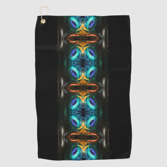 Toalla De Golf Mystic Peacock Mirage (Anverso)