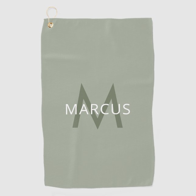 Toalla De Golf Naranja Crear su propio verde claro personalizado (Anverso)