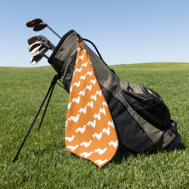 Toalla De Golf Naranja Dachshund Gift Golf Toalla (Verde)