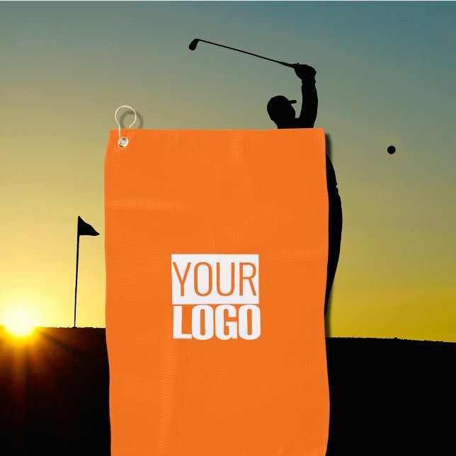 Toalla De Golf naranja neón - añade tu logotipo (Subido por el creador)