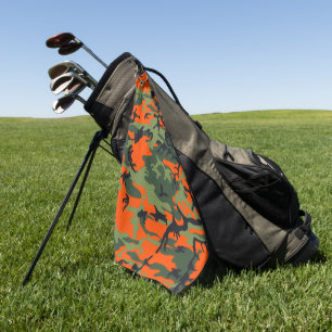 Toalla De Golf Naranja y Camuflaje Verde, Ejército
