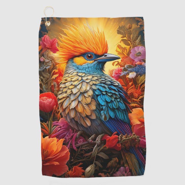 Toalla De Golf Naturaleza caprichosa Pájaro azul no 2 (Anverso)