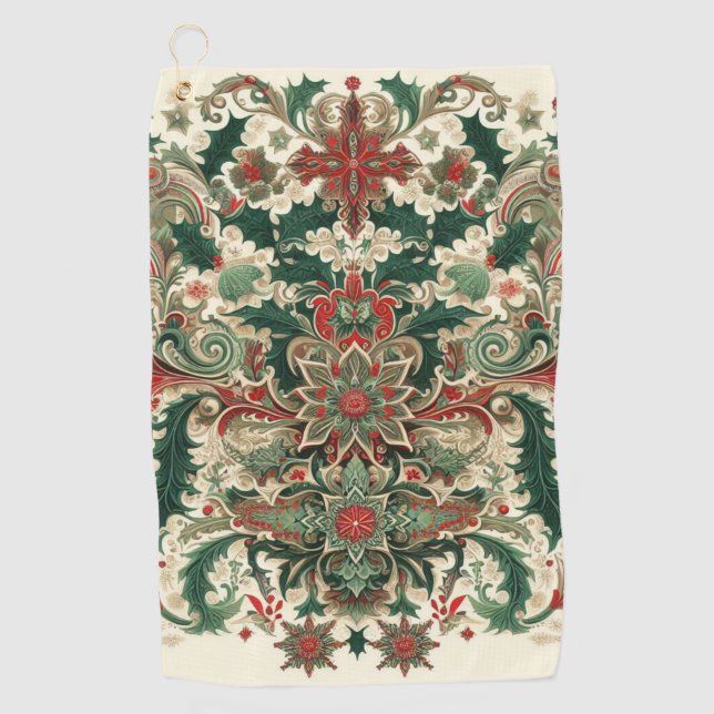 Toalla De Golf Navidad victoriana/clásica/vintage (Anverso)