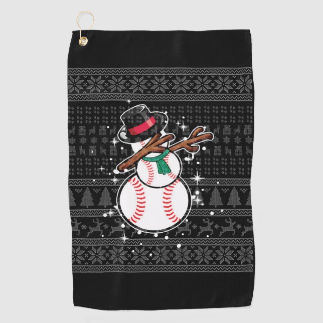 Toalla De Golf Navidades de béisbol (Anverso)