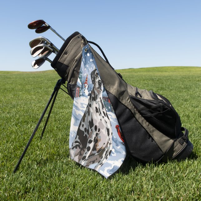 Toalla De Golf Navidades de invierno de Dalmacia (Verde)