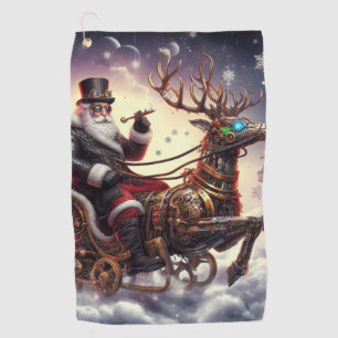 Toalla De Golf Navidades de steampunk de Santa/Reindeer/invierno