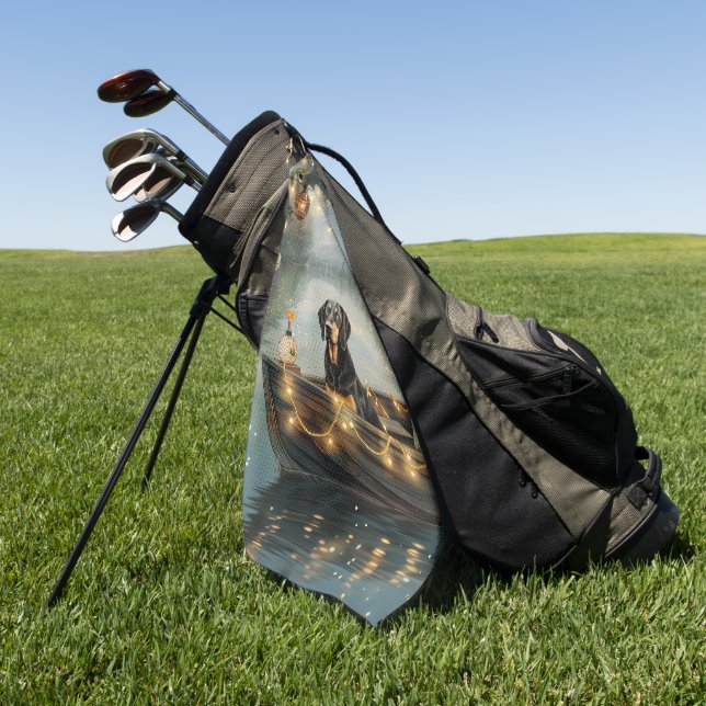 Toalla De Golf Navidades del atún rojo (Verde)