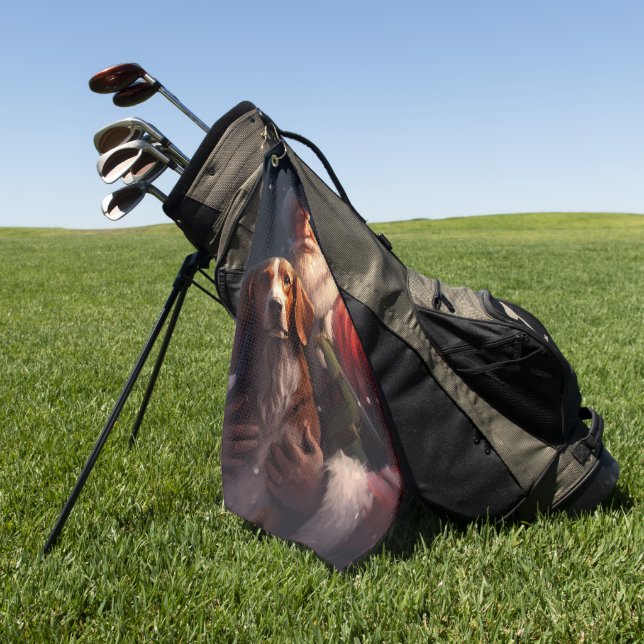Toalla De Golf Navidades del Foxhound Santa Claus en inglés (Verde)