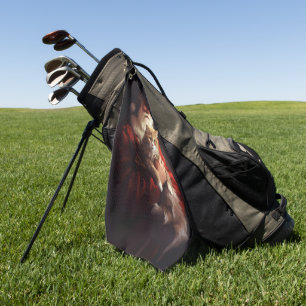 Toalla De Golf Navidades festivos del gato de Angora Santa Claus