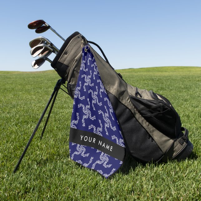 Toalla De Golf Navidades Garland, Blue, Su nombre, Personalizar (Verde)