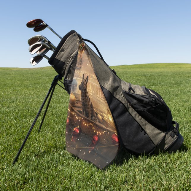 Toalla De Golf Navidades malineses de Bélgica: Viaje festivo (Verde)